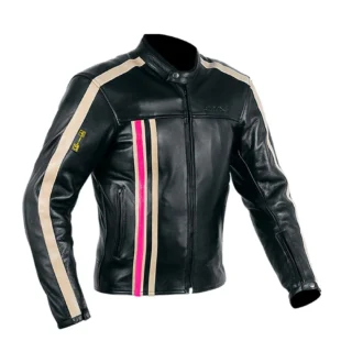 CHAQUETA ATROX 1173 CUERO MUJER NEGRO ROSA L